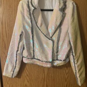 White Classic Blazer Lightweight Suit Jacket